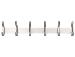 Porte-manteaux liderpapel mural metal 6 pateres 430x88x55mm coloris argent