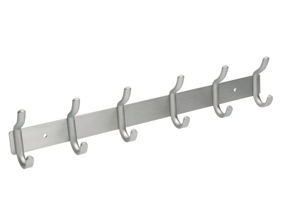 Porte-manteaux liderpapel mural metal 6 pateres 430x88x55mm coloris argent