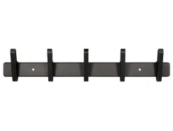 Porte-manteaux liderpapel mural metal 5 pateres 430x88x55mm coloris noir