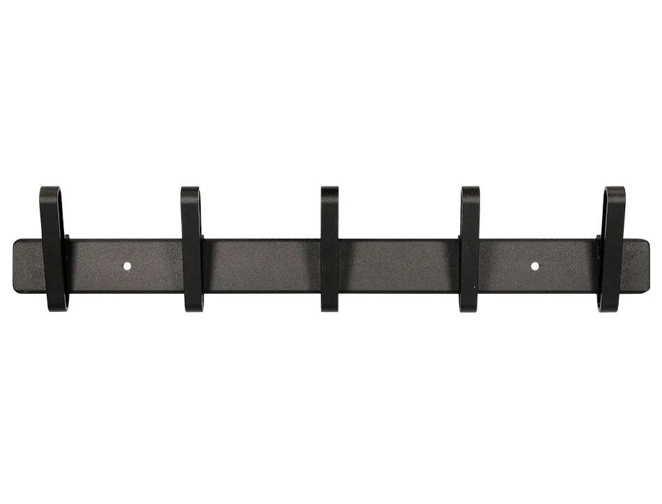 Porte-manteaux liderpapel mural metal 5 pateres 430x88x55mm coloris noir