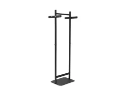 Porte-manteaux maulsalsa vertical metal 8 crochets hauteur 1,72m base pied 52x40cm coloris noir