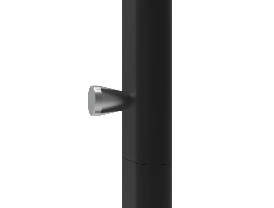 Porte-manteaux maulsalsa vertical metal 8 crochets hauteur 1,72m base pied 52x40cm coloris noir