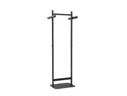 Porte-manteaux maulsalsa vertical metal 8 crochets hauteur 1,72m base pied 52x40cm coloris noir