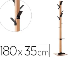 Porte-manteaux paperflow easycloth avec base 8 patères polystyrène acier chromé hauteur 180cm + porte-parapluies noir