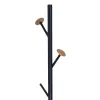 Porte-manteaux q-connect 5 pateres metallique details en bois hauteur 177cm