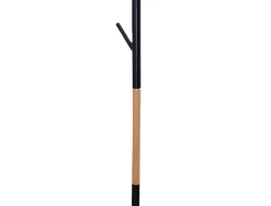 Porte-manteaux q-connect 5 pateres metallique details en bois hauteur 177cm