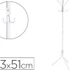 Porte-manteaux q-connect métallique 8 patères hauteur 173cm coloris blanc