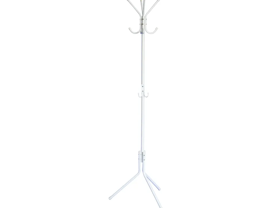 Porte-manteaux q-connect métallique 8 patères hauteur 173cm coloris blanc