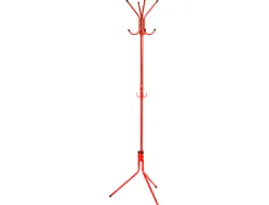 Porte-manteaux q-connect métallique 8 patères hauteur 173cm coloris rouge