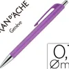 Porte-mine caran d'ache 884 infinite mine 0.7mm bouton poussoir chrome brillant coloris mauve
