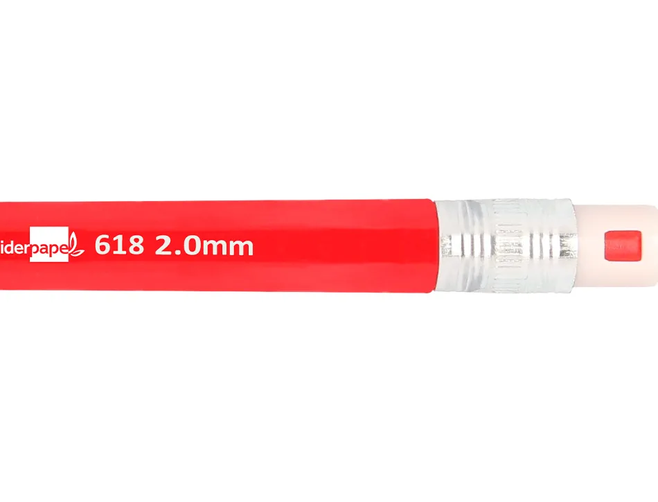 Porte-mine liderpapel plastique 2mm rétractable inclut mines graphite coloris assortis