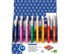 Porte-mine liderpapel plastique 2mm rétractable inclut mines graphite coloris assortis