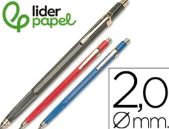 Porte-mine liderpapel plastique grafo 2mm rétractable clip métallique contient mines et taille-mines