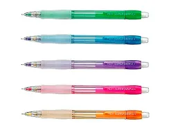 Porte-mine pilot super grip néon 0.5mm avance automatique canon rentrant corps ergonomique coloris fun