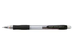Porte-mine pilot super grip 0.7mm avance automatique canon rentrant grip caoutchouc corps ergonomique coloris noir