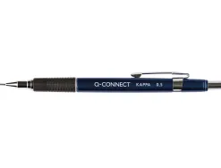 Porte-mine q-connect kappa 0.5mm pointe rétractable gomme bouton poussoir grip caoutchouc coloris assortis