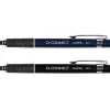 Porte-mine q-connect kappa 0.7mm pointe rétractable gomme bouton poussoir grip caoutchouc coloris assortis