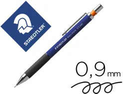 Porte-mine staedtler mars micro 0.9mm embout et agrafe métalliques grip caoutchouc amortisseur mine