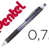 Porte-mines pentel energize canon fixe mine 0,7mm grip caoutchouc gomme avec capuchoncorps coloris noir translucide