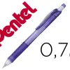Porte-mines pentel energize canon fixe mine 0,7mm grip caoutchouc gomme avec capuchon corps coloris violet translucide