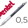 Porte-mines pentel graphgear 300 canon fixe 4mm mine 0,5mm grip metal gomme avec capuchoncorps metal coloris noir