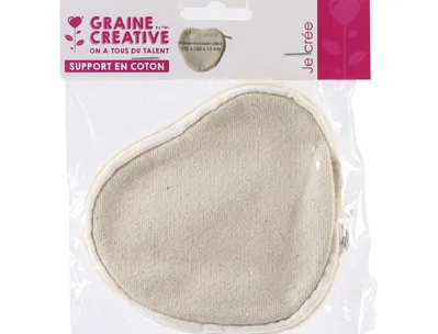 Porte-monnaie graine créative forme coeur 105x100x130mm