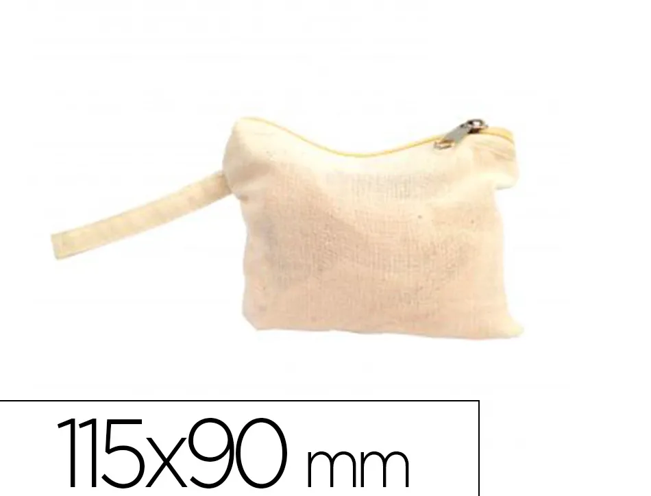 Porte-monnaie sodertex en coton 100gm2 115x90mm 6 pcs coloris ecru