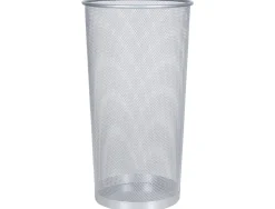 Porte-parapluies q-connect maille métallique capacité 22.6l hauteur 500mm diamètre fond 265mm coloris argent