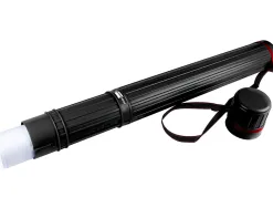 Porte-plans liderpapel plastique bandoulière 75cm extensible 125cm diamètre 9cm coloris noir