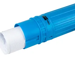 Porte-plans liderpapel plastique bandoulière 75cm extensible 125cm diamètre 9cm coloris bleu