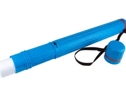 Porte-plans liderpapel plastique bandoulière 75cm extensible 125cm diamètre 9cm coloris bleu