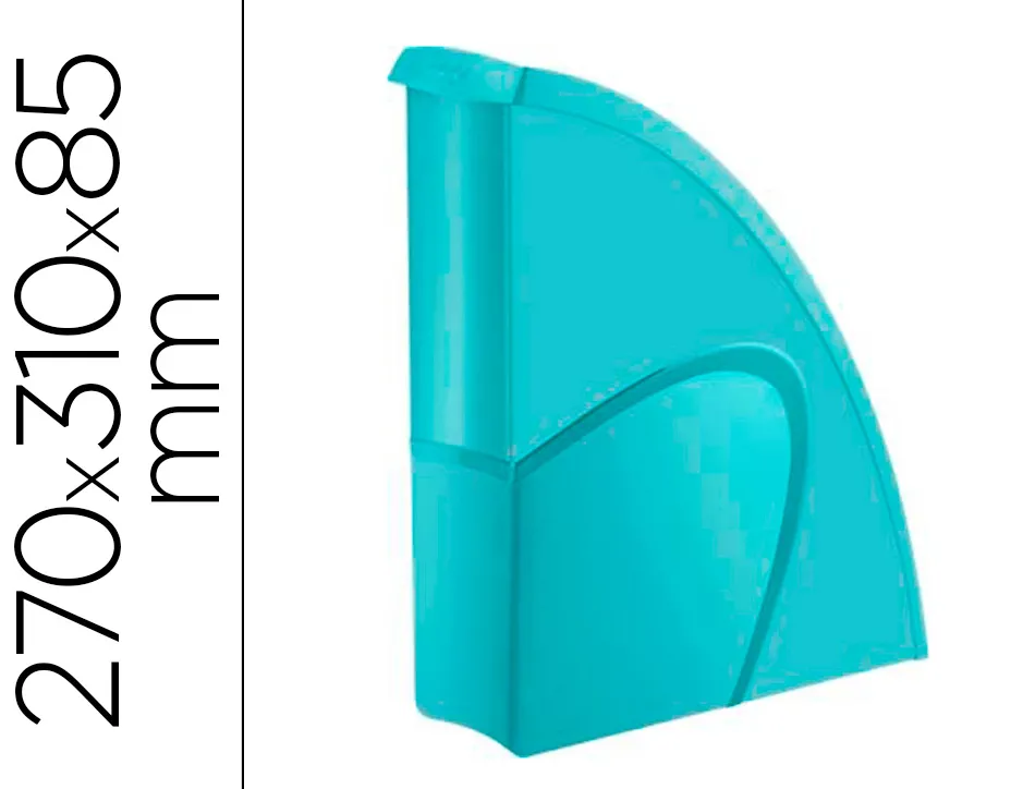 Porte-revues cep riviera polystyrene capacite 700f 270x310x85 mm coloris vert d'eau