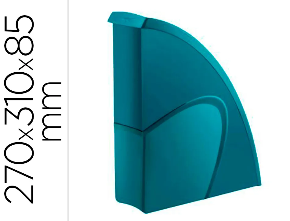 Porte-revues cep riviera polystyrene capacite 700f 270x310x85 mm coloris esmeraude