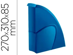 Porte-revues cep riviera polystyrene capacite 700f 270x310x85 mm coloris bleu porcelaine