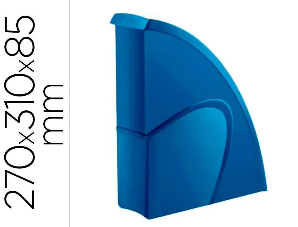 Porte-revues cep riviera polystyrene capacite 700f 270x310x85 mm coloris bleu porcelaine