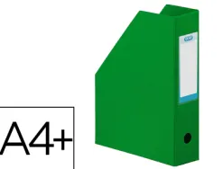 Porte-revues elba color life pvc grain toilé pan coupé format 32x24cm dos 7cm coloris vert