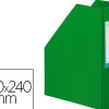 Porte-revues elba color life pvc grain toilé pan coupé format 32x24cm dos 10cm coloris vert