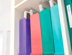 Porte-revues esselte colour'breeze a4 translucide couleur bleu