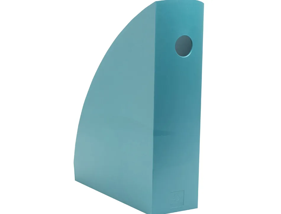 Porte-revues exacompta mag-cube skandi a4+ oeillet de prehension coloris bleu pacifique