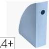 Porte-revues exacompta mag-cube bee blue plastique recycle a4+ oeillet de prehension coloris bleu clair