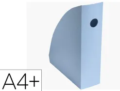 Porte-revues exacompta mag-cube bee blue plastique recycle a4+ oeillet de prehension coloris bleu clair