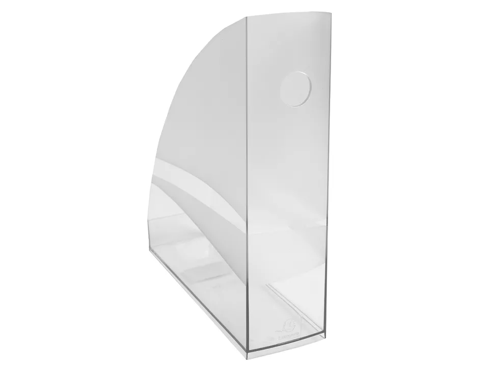 Porte-revues exacompta mag-cube office cristal a4+ oeillet de prehension coloris transparent
