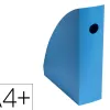 Porte-revues exacompta mag-cube bee blue plastique recycle a4+ oeillet de prehension coloris turquoise
