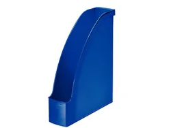 Porte-revues leitz plus polystyrène a4 24x32cm 2 positions verticale ou horizontale 278x78x300mm coloris bleu