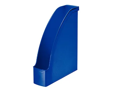 Porte-revues leitz plus polystyrène a4 24x32cm 2 positions verticale ou horizontale 278x78x300mm coloris bleu