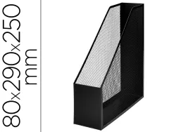 Porte-revues q-connect métal mesh maille métallique 250x79x289mm coloris noir