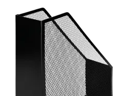 Porte-revues q-connect métal mesh maille métallique 250x79x289mm coloris noir