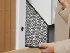 Porte-revues q-connect métal mesh maille métallique 250x79x289mm coloris noir