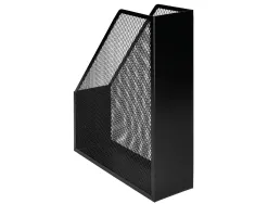 Porte-revues q-connect métal mesh maille métallique 250x79x289mm coloris noir