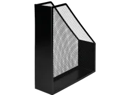 Porte-revues q-connect métal mesh maille métallique 250x79x289mm coloris noir
